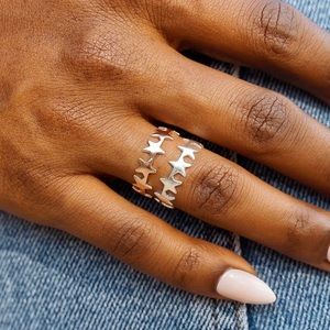 Pura vida seeing stars band ring rose gold